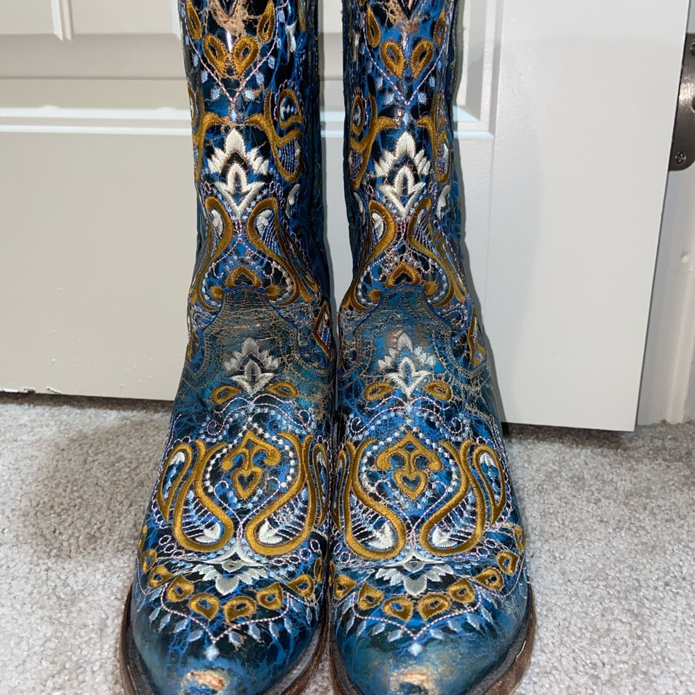 Dan Post Blue Leather Boots